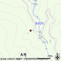 愛知県豊田市時瀬町（大平）周辺の地図