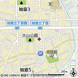 愛知県名古屋市北区如意4丁目128周辺の地図