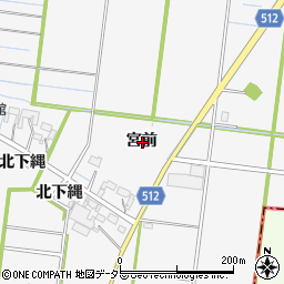 愛知県稲沢市祖父江町神明津宮前周辺の地図