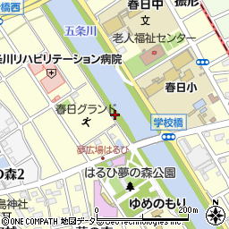 愛知県清須市春日（新畑）周辺の地図