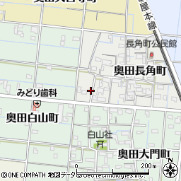 愛知県稲沢市奥田長角町100周辺の地図