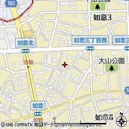 愛知県名古屋市北区如意4丁目55周辺の地図