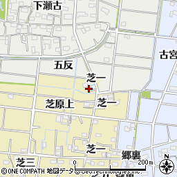 愛知県稲沢市祖父江町甲新田芝二23周辺の地図