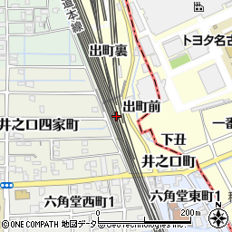 愛知県稲沢市井之口町（池ノ畑）周辺の地図