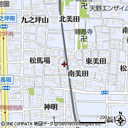 愛知県北名古屋市九之坪松馬場97周辺の地図