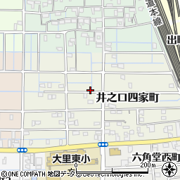 愛知県稲沢市井之口四家町周辺の地図