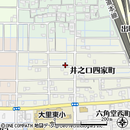 愛知県稲沢市井之口四家町周辺の地図