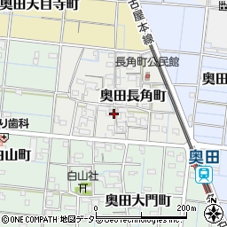 愛知県稲沢市奥田長角町86周辺の地図