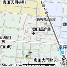 愛知県稲沢市奥田長角町88周辺の地図