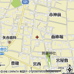 愛知県稲沢市矢合町鈴置西周辺の地図