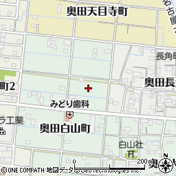 愛知県稲沢市奥田白山町周辺の地図