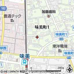 愛知県春日井市味美町1丁目58周辺の地図