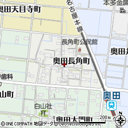 愛知県稲沢市奥田長角町周辺の地図
