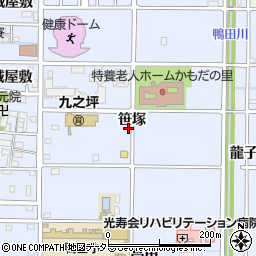愛知県北名古屋市九之坪笹塚周辺の地図