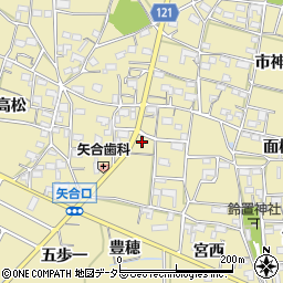愛知県稲沢市矢合町（辻初）周辺の地図