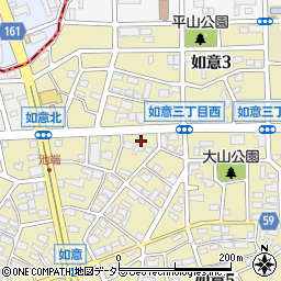 愛知県名古屋市北区如意4丁目61周辺の地図