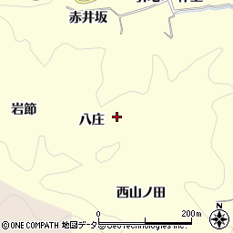 愛知県豊田市三箇町八庄周辺の地図