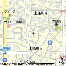 愛知県春日井市上条町6丁目5周辺の地図