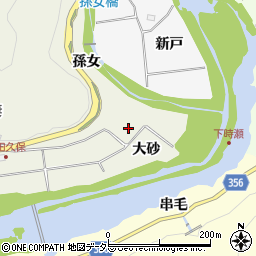 愛知県豊田市下切町大砂周辺の地図