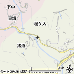 愛知県豊田市下切町樋ケ入周辺の地図