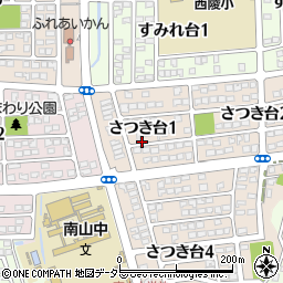 愛知県瀬戸市さつき台1丁目周辺の地図