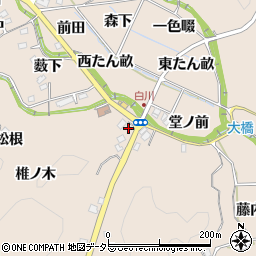 愛知県豊田市白川町（引地）周辺の地図