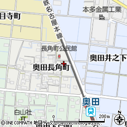 愛知県稲沢市奥田長角町57周辺の地図