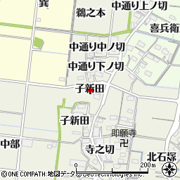 愛知県稲沢市祖父江町島本子新田周辺の地図