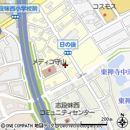 愛知県名古屋市守山区日の後404周辺の地図