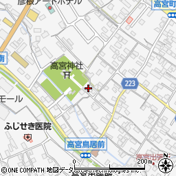 高宮神社周辺の地図