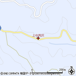上中秀沢周辺の地図