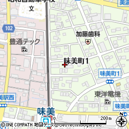 愛知県春日井市味美町1丁目76周辺の地図