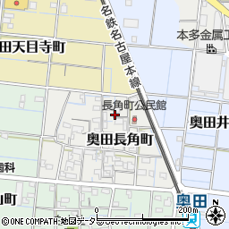 愛知県稲沢市奥田長角町45周辺の地図