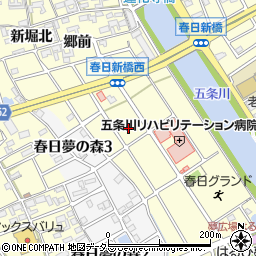 愛知県清須市春日（新堀）周辺の地図