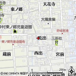 愛知県北名古屋市野崎乾出周辺の地図