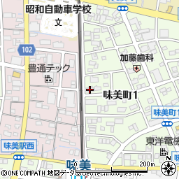 愛知県春日井市味美町1丁目85周辺の地図