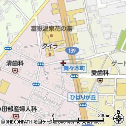 静岡県富士宮市ひばりが丘860周辺の地図