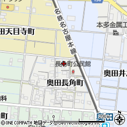 愛知県稲沢市奥田長角町44周辺の地図
