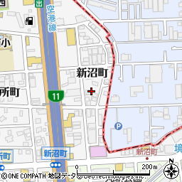 愛知県名古屋市北区新沼町周辺の地図