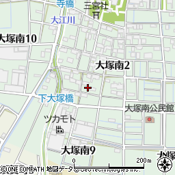 愛知県稲沢市大塚南2丁目95周辺の地図