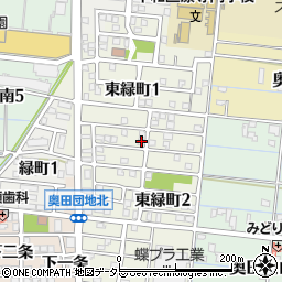 愛知県稲沢市東緑町周辺の地図