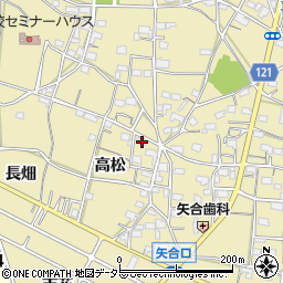 愛知県稲沢市矢合町高松4147周辺の地図
