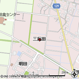 愛知県稲沢市祖父江町大牧三反田周辺の地図