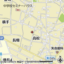愛知県稲沢市矢合町高松4114周辺の地図