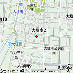 愛知県稲沢市大塚南2丁目81周辺の地図