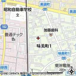 愛知県春日井市味美町1丁目89周辺の地図