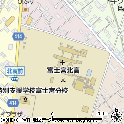 静岡県富士宮市宮北町周辺の地図