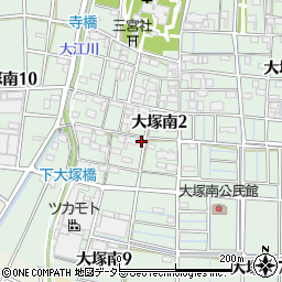 愛知県稲沢市大塚南2丁目88周辺の地図