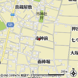 愛知県稲沢市矢合町市神前周辺の地図