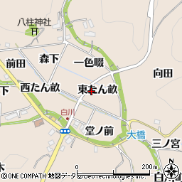 愛知県豊田市白川町（東たん畝）周辺の地図